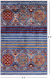Khorjin Persian Gabbeh Hand Knotted Wool Rug - 3' 3" X 5' 2" - Golden Nile