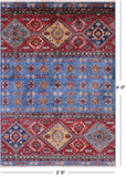 Blue Khorjin Persian Gabbeh Hand Knotted Wool Rug - 2' 9" X 4' 0" - Golden Nile