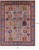 Persian Fine Serapi Hand Knotted Wool Rug - 9' 0" X 11' 10" - Golden Nile