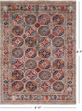 Turkmen Ersari Handmade Wool Rug - 4' 11" X 6' 7" - Golden Nile