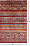 Khorjin Persian Gabbeh Hand Knotted Wool Rug - 3' 9" X 5' 11" - Golden Nile