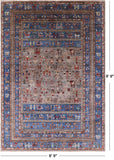 Tribal Persian Gabbeh Hand Knotted Wool Rug - 6' 9" X 9' 9" - Golden Nile