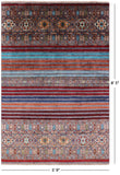 Khorjin Persian Gabbeh Hand Knotted Wool Rug - 5' 9" X 8' 5" - Golden Nile
