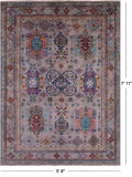 Grey Persian Handmade Wool Rug - 5' 8" X 7' 11" - Golden Nile