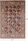 Turkmen Ersari Handmade Wool Rug - 6' 7" X 10' 0" - Golden Nile