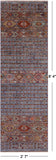Grey Khorjin Persian Gabbeh Hand Knotted Wool Runner Rug - 2' 7" X 8' 4"