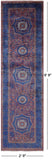 Purple Geometric Persian Mamluk Hand Knotted Wool Runner Rug - 2' 9" X 9' 9" - Golden Nile