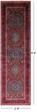 Red Geometric Persian Mamluk Hand Knotted Wool Runner Rug - 2' 9" X 9' 6" - Golden Nile
