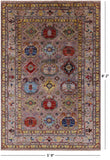 Turkmen Ersari Hand Knotted Wool Rug - 5' 9" X 8' 2" - Golden Nile