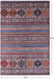 Khorjin Persian Gabbeh Hand Knotted Wool Rug - 5' 6" X 8' 4" - Golden Nile