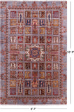 Garden Design Persian Hand Knotted Wool Rug - 6' 7" X 10' 3" - Golden Nile