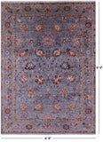 Peshawar Hand Knotted Wool Rug - 6' 8" X 9' 9" - Golden Nile