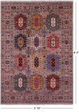 Turkmen Ersari Hand Knotted Wool Rug - 5' 10" X 8' 2" - Golden Nile