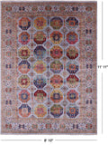 Turkmen Ersari Hand Knotted Wool Rug - 8' 10" X 11' 11" - Golden Nile