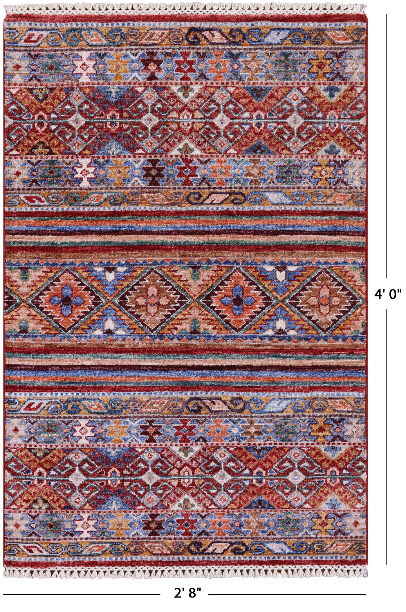 Khorjin Persian Gabbeh Hand Knotted Wool Rug - 2' 8" X 4' 0" - Golden Nile