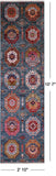 Green Turkmen Ersari Hand Knotted Wool Runner Rug - 2' 10" X 10' 7" - Golden Nile