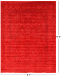 Red Persian Tabriz Hand Knotted Wool Rug - 8' 1" X 10' 3" - Golden Nile