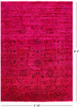 Pink Persian Tabriz Hand Knotted Wool Rug - 5' 10" X 8' 2" - Golden Nile