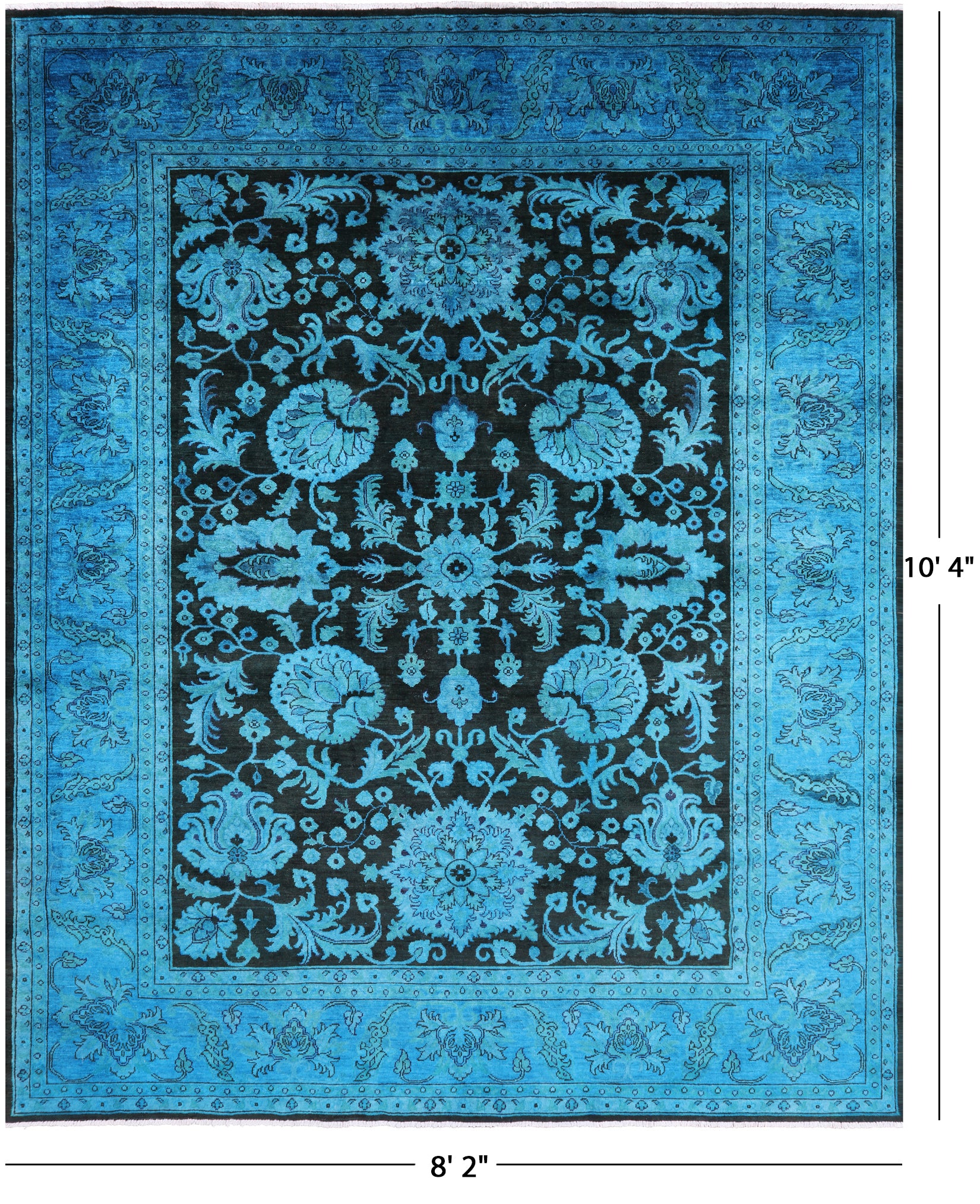 Persian Tabriz Hand Knotted Wool Rug - 8' 2" X 10' 4" - Golden Nile