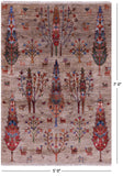 Tribal Persian Gabbeh Hand Knotted Wool Rug - 5' 0" X 7' 0" - Golden Nile