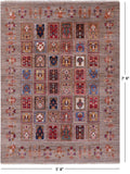 Garden Design Persian Hand Knotted Wool Rug - 5' 8" X 7' 9" - Golden Nile