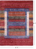 Tribal Persian Gabbeh Hand Knotted Wool Rug - 5' 11" X 8' 1" - Golden Nile