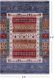Tribal Persian Gabbeh Hand Knotted Wool Rug - 3' 4" X 5' 0" - Golden Nile