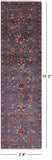 Grey Peshawar Hand Knotted Wool Runner Rug - 2' 8" X 10' 2" - Golden Nile