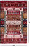 Tribal Persian Gabbeh Hand Knotted Wool Rug - 2' 7" X 4' 0" - Golden Nile