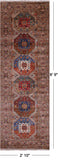 Turkmen Ersari Handmade Wool Runner Rug - 2' 10" X 8' 9" - Golden Nile