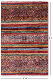 Khorjin Persian Gabbeh Hand Knotted Wool Rug - 2' 10" X 4' 3" - Golden Nile