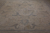Ivory Square Turkish Oushak Hand Knotted Wool Rug - 15' 5" X 15' 8"