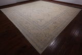 Ivory Square Turkish Oushak Hand Knotted Wool Rug - 15' 5" X 15' 8"