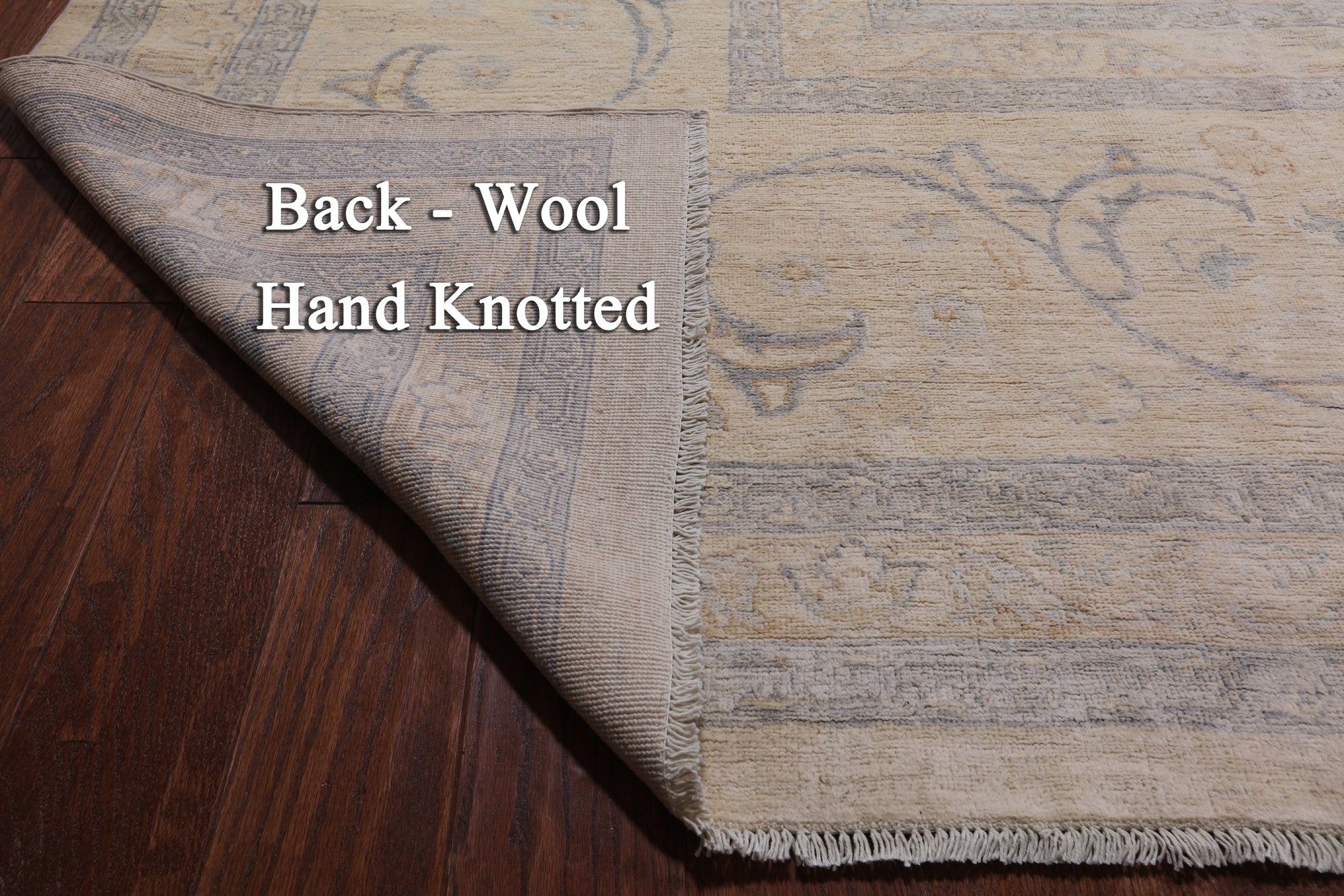 Ivory Square Turkish Oushak Hand Knotted Wool Rug - 15' 5" X 15' 8"