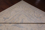 Ivory Square Turkish Oushak Hand Knotted Wool Rug - 15' 5" X 15' 8"