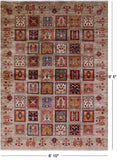 Garden Design Persian Hand Knotted Wool Rug - 6' 10" X 9' 5" - Golden Nile