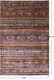 Khorjin Persian Gabbeh Hand Knotted Wool Rug - 6' 0" X 8' 11" - Golden Nile