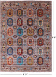 Turkmen Ersari Hand Knotted Wool Rug - 6' 11" X 9' 8" - Golden Nile
