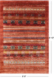 Tribal Persian Gabbeh Handmade Wool Rug - 6' 8" X 9' 10" - Golden Nile