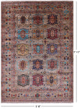 Turkmen Ersari Hand Knotted Wool Rug - 5' 8" X 7' 11" - Golden Nile