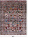 Peshawar Hand Knotted Wool Rug - 5' 10" X 7' 6" - Golden Nile