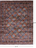 Turkmen Ersari Hand Knotted Wool Rug - 4' 11" X 6' 5" - Golden Nile