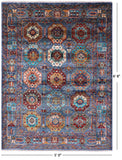 Turkmen Ersari Handmade Wool Rug - 5' 0" X 6' 8" - Golden Nile