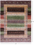 Tribal Persian Gabbeh Hand Knotted Wool Rug - 5' 1" X 6' 11" - Golden Nile