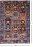 Turkmen Ersari Handmade Wool Rug - 4' 11" X 6' 11" - Golden Nile
