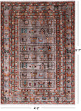 Tribal Persian Gabbeh Hand Knotted Wool Rug - 4' 0" X 5' 7" - Golden Nile
