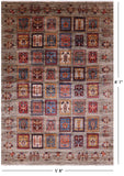 Garden Design Persian Hand Knotted Wool Rug - 5' 8" X 8' 1" - Golden Nile