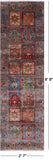 Garden Design Persian Hand Knotted Wool Runner Rug - 2' 7" X 8' 9" - Golden Nile
