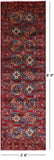 Red Turkmen Ersari Hand Knotted Wool Runner Rug - 2' 8" X 8' 9" - Golden Nile