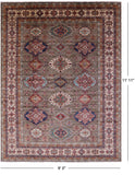 Super Kazak Hand Knotted Wool Rug - 9' 3" X 11' 11" - Golden Nile